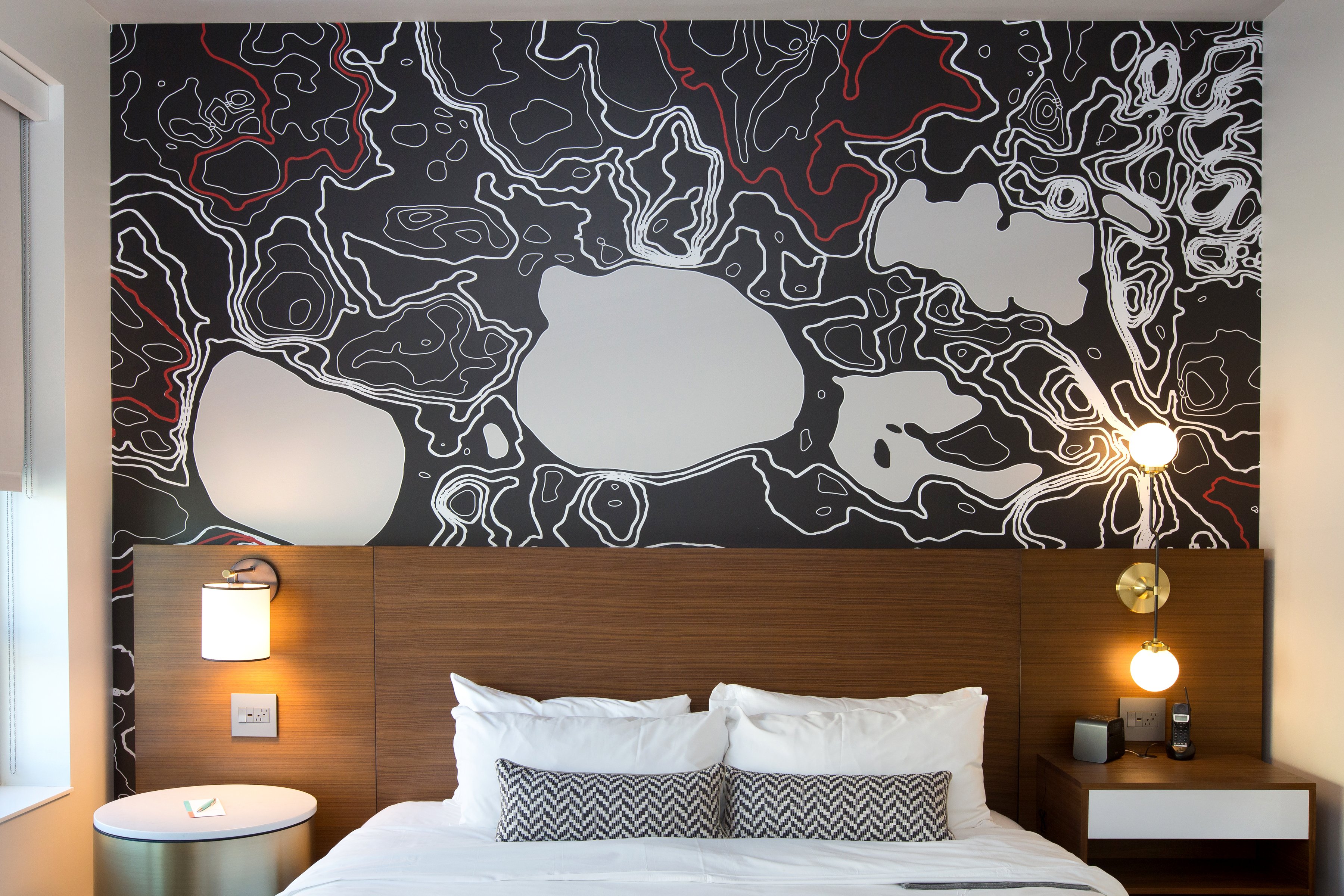 Evan Rosen custom wall vinyls for Le Meridien Minneapolis