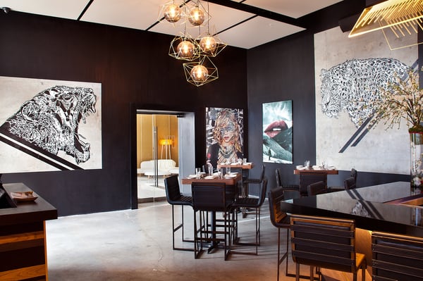 STK Miami with artwork by The DOWW, Katy Hirschfeld, and Jenya Vyguzov